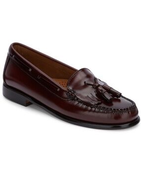 Bass Weejuns Washington Tassel Loafers In Mahogany Size 7 1/2